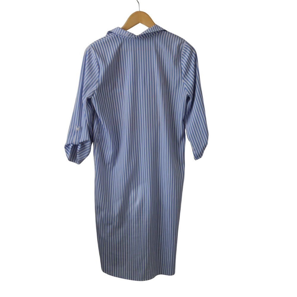 Blue and White Striped Embroidered Spenser Jeremy Dress Womens SZ 4 - Picture 2 of 3